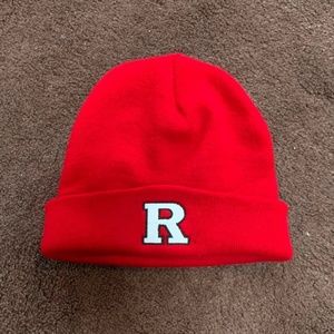 Rutgers Scarlet Knights Red White Logo Beanie